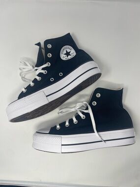 Converse Black & White Women's High-Top Platform Sneakers